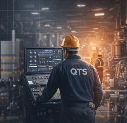 Operación industrial monitoreada por QTS